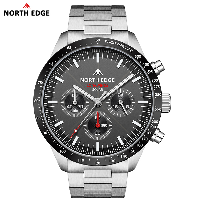 Chronograph Flyback Watch - NORTH EDGE 2025 LONGWINGS Men Quartz