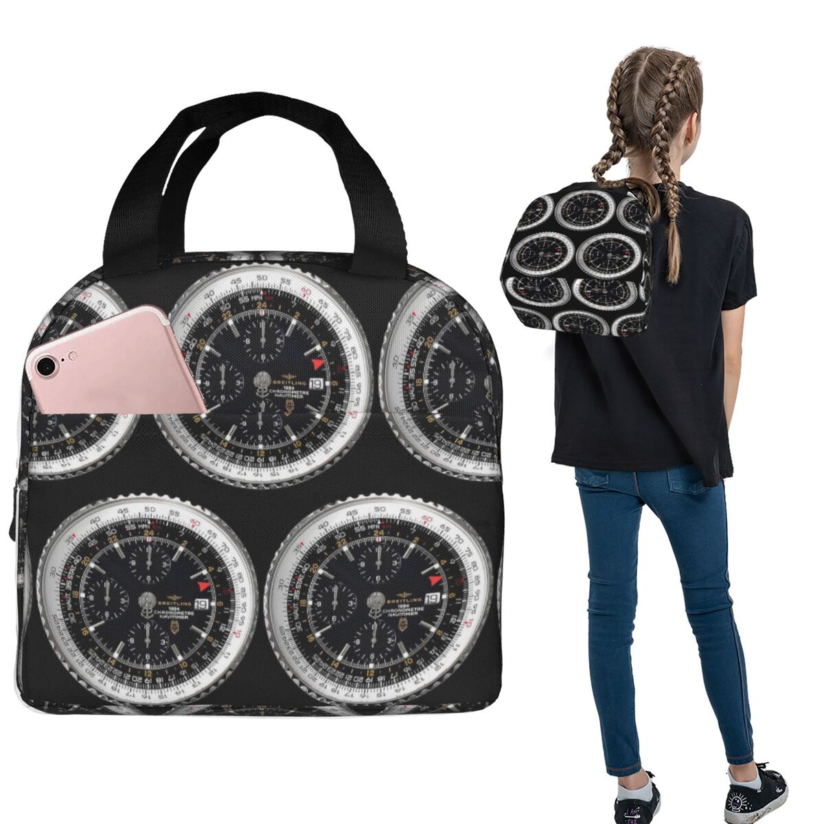 Luxury Watch Kids - Luxury Watch Face Insulated Lunch Bag