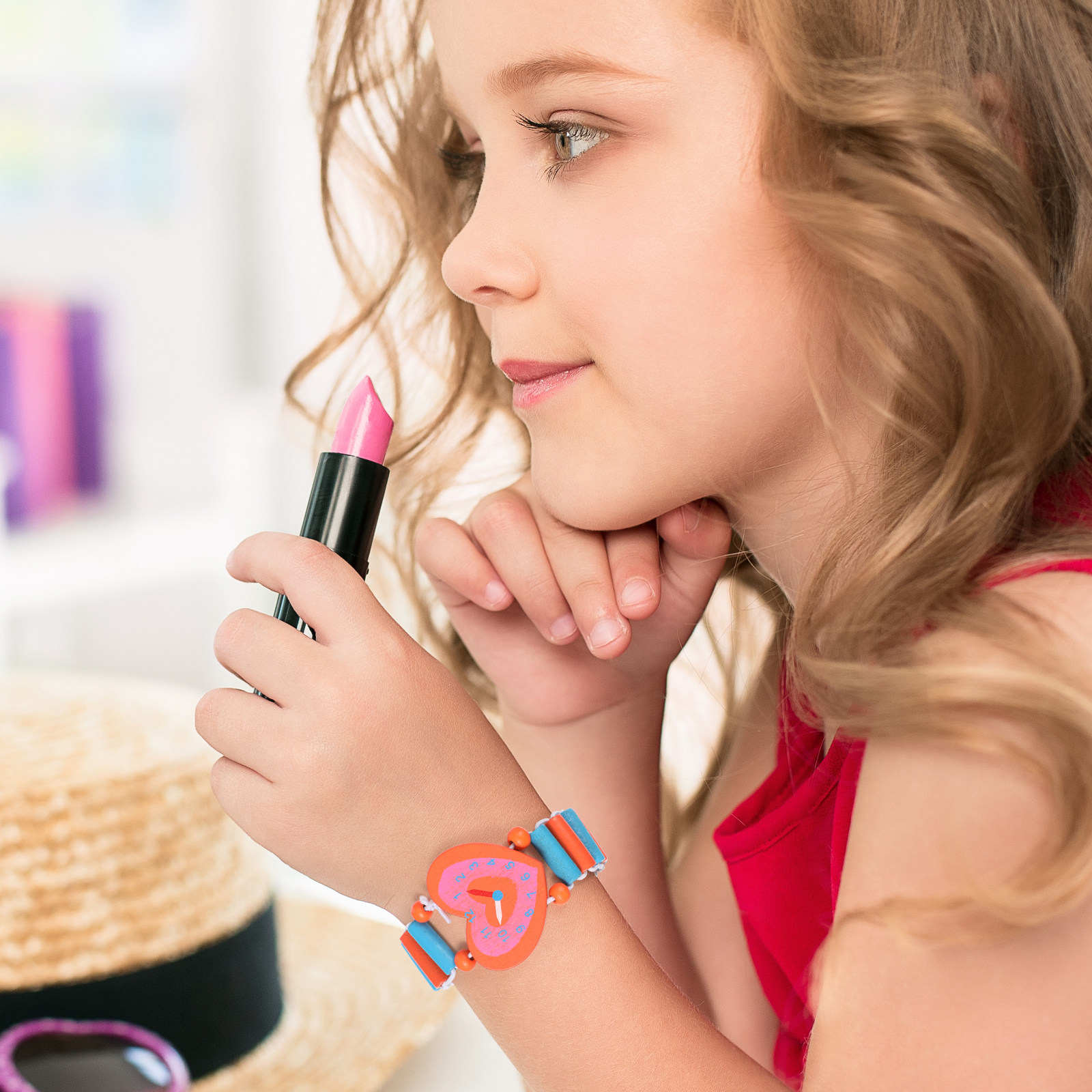 Luxury Watch Kids - 4Pcs Kids Wooden Cartoon Wristwatch Stretch
