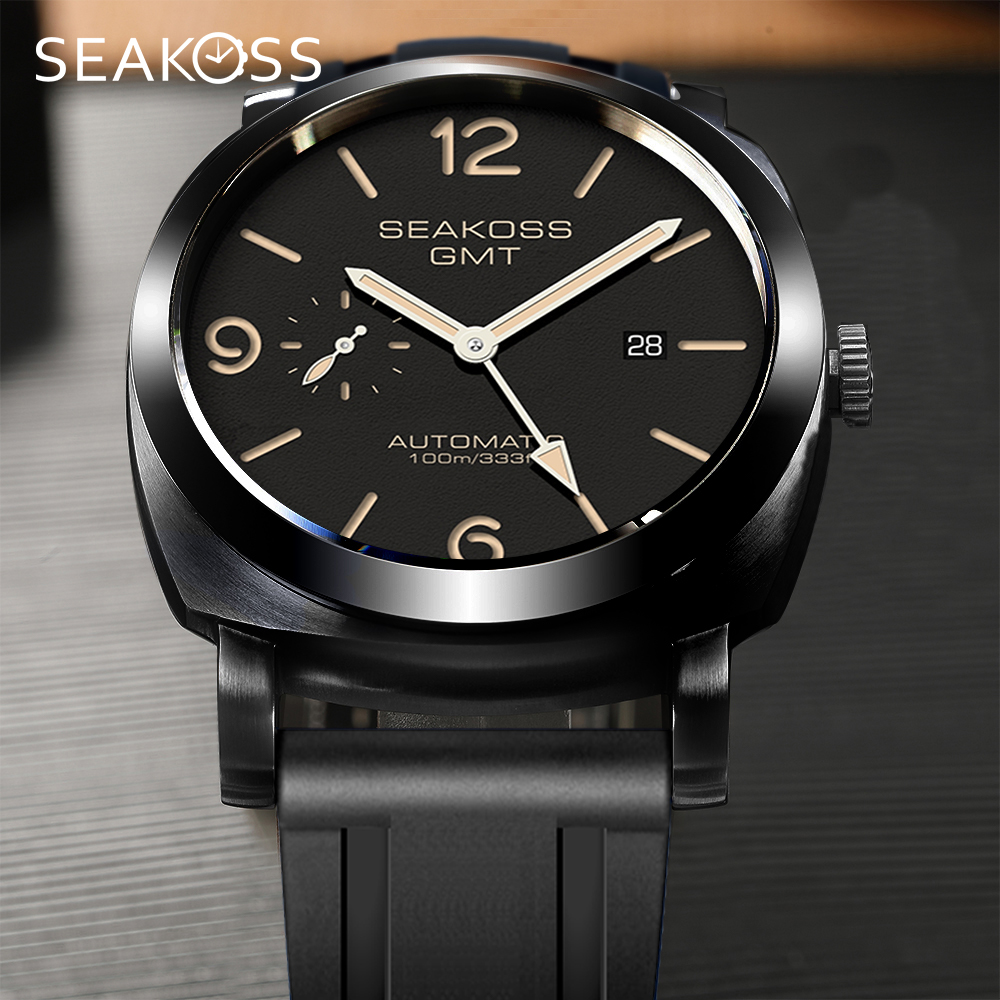 SEAKOSS 100m Diving Men GMT Au - Chronograph Flyback Watch 评论和价格