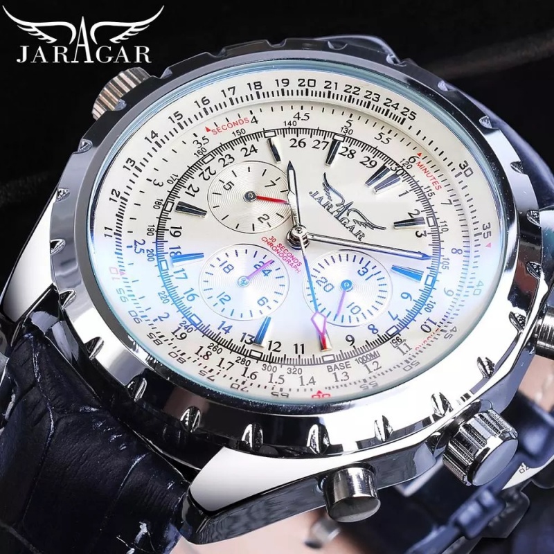 JARAGAR 212 Elegant Automatic  - Chronograph Flyback Watch 评论和价格