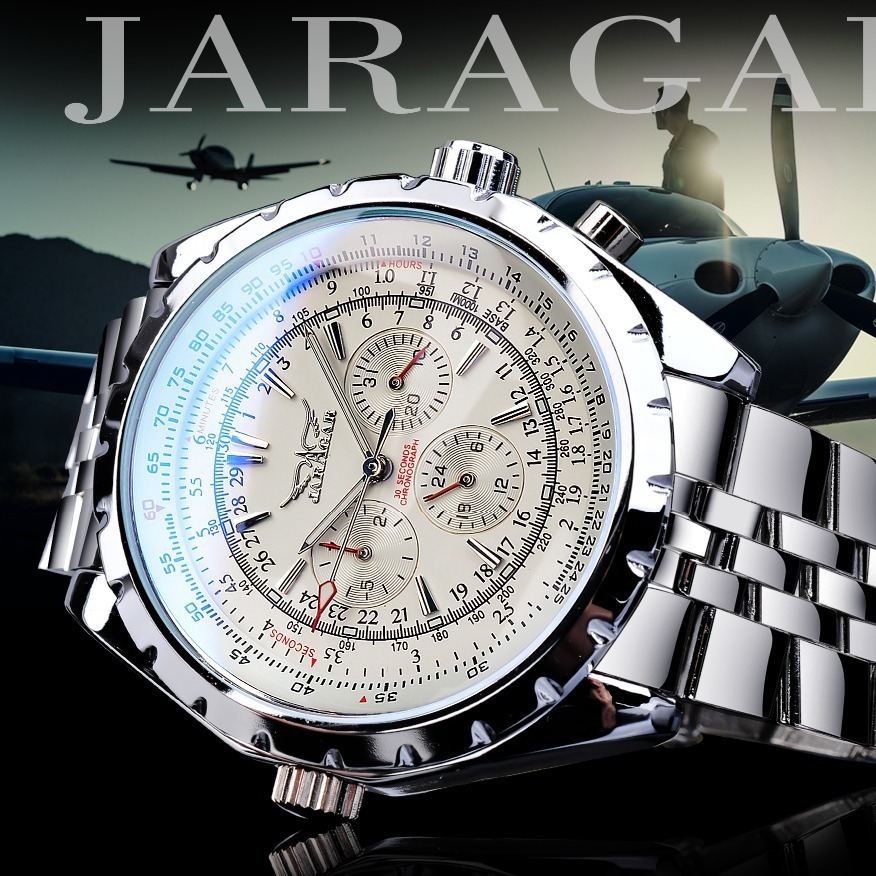 JARAGAR 212 Elegant Automatic  - Chronograph Flyback Watch 评论和价格