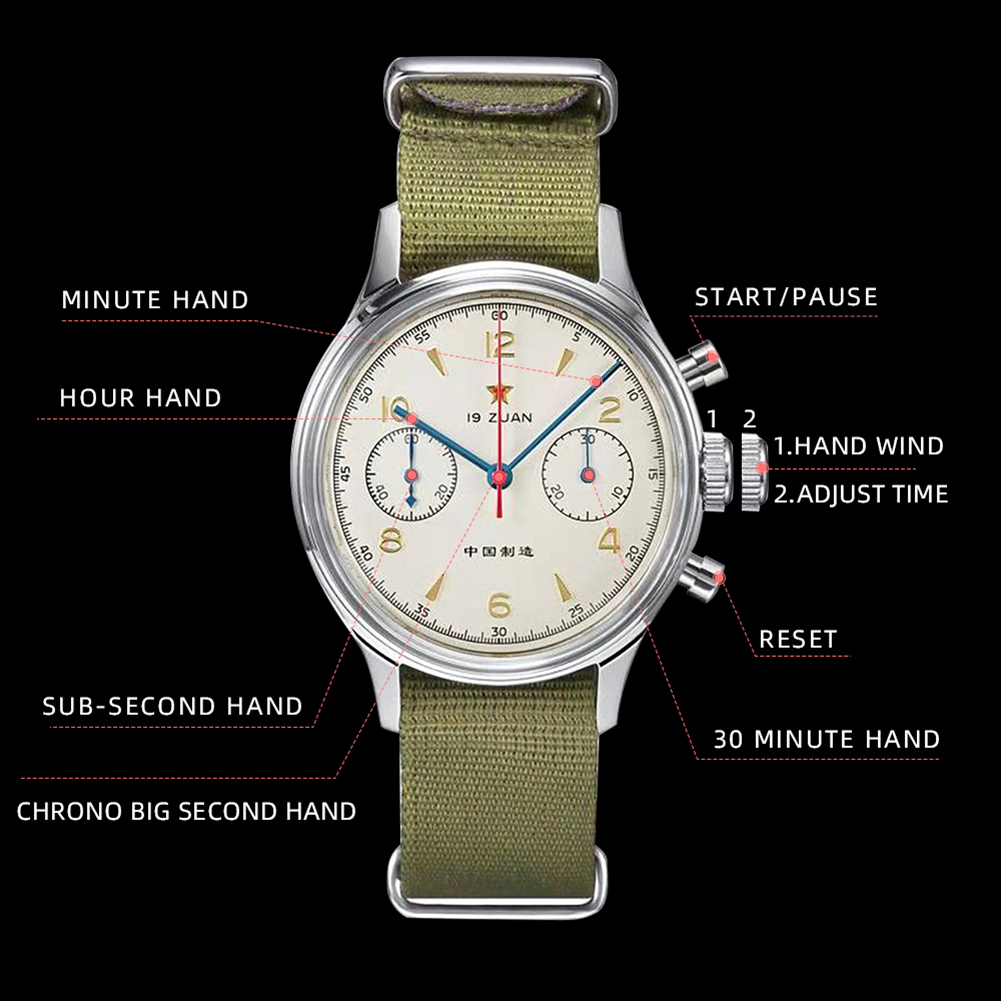 Red Star Retro 1963 Chronograp - Chronograph Flyback Watch 评论和价格