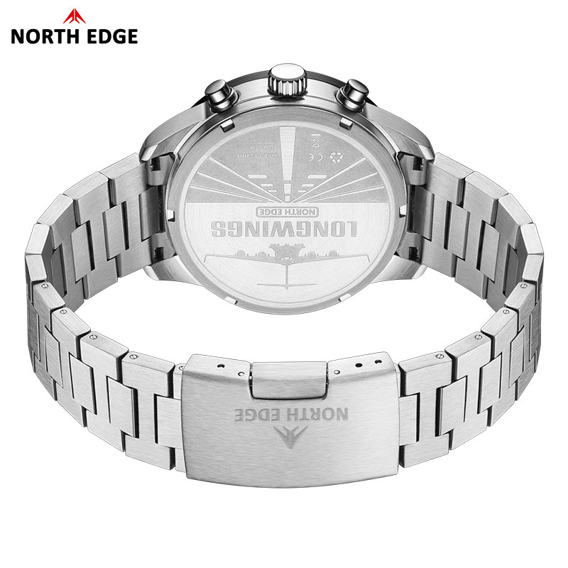NORTH EDGE 2025 LONGWINGS Men  - Chronograph Flyback Watch 评论和价格