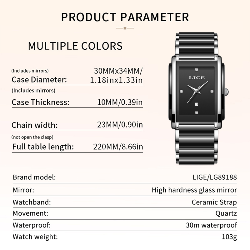 LIGE New Luxury Women Watches  - Luxury Watch Storage 评论和价格