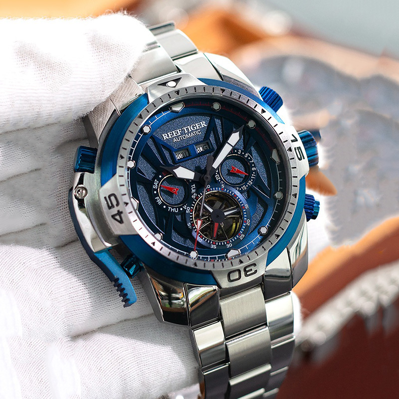 Men's Automatic Mechanical Wat - Chronograph Flyback Watch 评论和价格