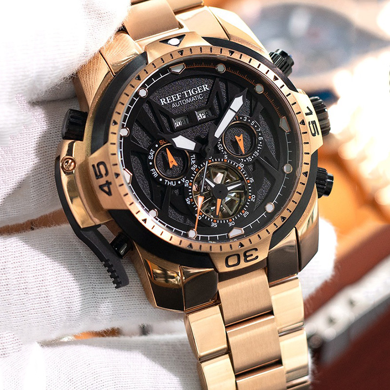Men's Automatic Mechanical Wat - Chronograph Flyback Watch 评论和价格