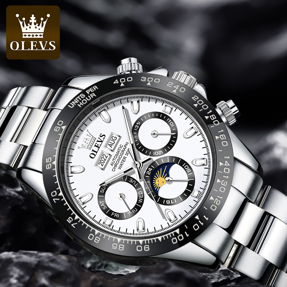 OLEVS 6654 Luxury Mens Watch C - Chronograph Flyback Watch 评论和价格