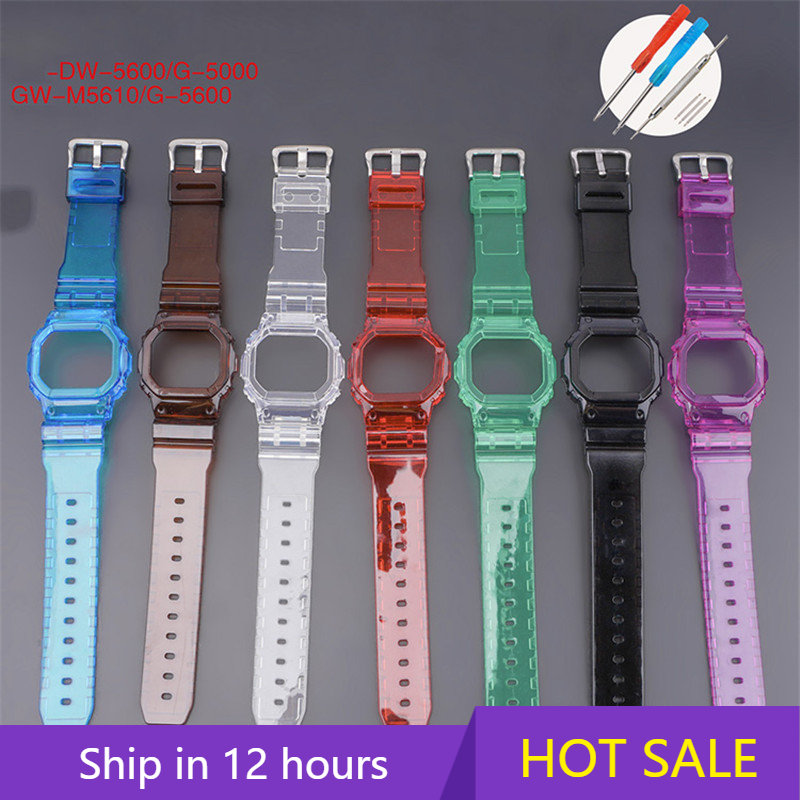 Resin Watch Strap+Case for Cas - Casio Watch G-Shock Dw-5600 评论和价格