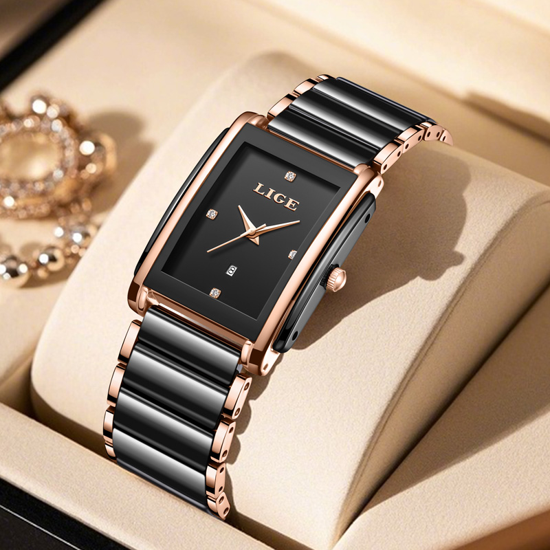 LIGE Fashion Elegant Women's W - Luxury Watch Storage 评论和价格