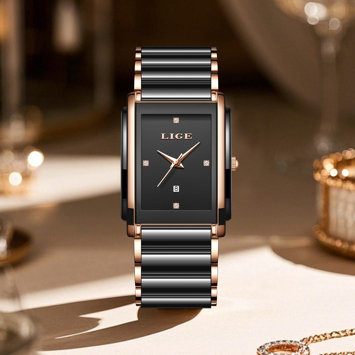 LIGE Fashion Elegant Women's W - Luxury Watch Storage 评论和价格