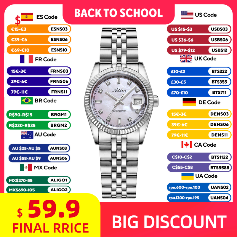 ADDIES 585 Quartz Women's Watc - Luxury Watch For 评论和价格